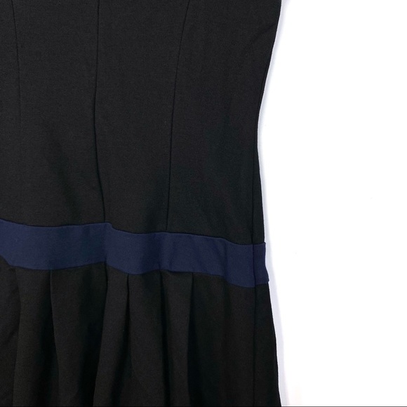 Decode 1.8 Drop Waist off shoulder Pleated Dress Size 2 In Black/Blue - Picture 5 of 8